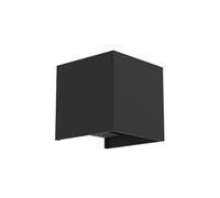 Eglo Lámpara de pared LED exterior Rincine, iluminación cubo con sensor de movimiento, recargable por USB, aplique inalámbrica, plástico negro, fuente de luz neutra, IP44