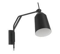 Eglo lámpara de pared Loreto, iluminador interior con interruptor y enchufe