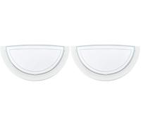 Eglo Lámpara de pared Planet 1, lámpara led de interior de acero y cristal, lámpara de salón en blanco y transparente, casquillo E27 (Paquete de 2)