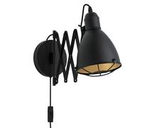 Eglo lámpara de pared, negro/dorado