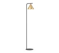 Eglo lámpara de pie Narices, de luz única minimalista, iluminación de metal | en latón cepillado, oro, negro, con interruptor de paso, casquillo E27