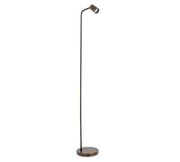 Eglo Lámpara de pie Rigomagno, iluminación de salón con foco giratorio, luz de metal en bronce cepillado, fuente de foco de lectura con casquillo GU10, 151 cm