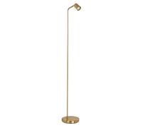 Eglo Lámpara de pie Rigomagno, iluminación de salón con foco giratorio, luz de metal en latón cepillado, fuente de foco de lectura con casquillo GU10, 151 cm