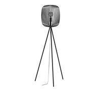 Eglo lámpara de pie trípode Romazzina, luminaria para sala de metal en negro, luz con casquillo E27
