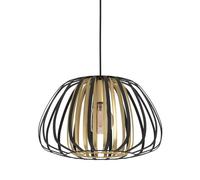 Eglo lámpara de suspensión Encinitos, iluminación de metal en negro y latón cepillado, luz de salón colgante, casquillo E27, diámetro 37,5 cm