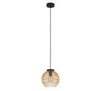 EGLO Lámpara de suspensión Venezuela, candil para comedor de 1 luz, pendiente de metal en negro y oro, luz colgante con casquillo E27