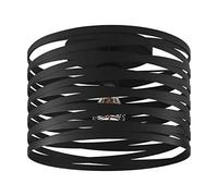 EGLO lámpara de techo Cremella, luminaria redonda de acero negro, luz empotrada para sala de diseño vintage e industrial, iluminador con casquillo E27, Ø 37 cm