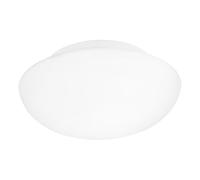 Eglo Lámpara de techo Ella, Ø 35 cm, aplique de pared de 2 luces, lámpara de techo en acero y vidrio blanco, opal mate, lámpara para salón, cocina, oficina, pasillo, casquillo E27