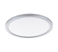 Eglo Lámpara de techo LED Campaspero 2, plafón redondo para baño, plástico plateado, iluminación neutra, IP44, Ø 29,5 cm
