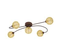 EGLO Lámpara de techo LED Caris 1, lámpara de techo de 5 luces vintage