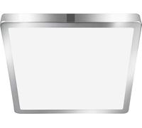 Eglo lámpara de techo LED Fueva 5, iluminación de superficie, luz de baño de metal cromado y superficie iluminada de plástico en blanco, L x A 28,5 cm, IP44