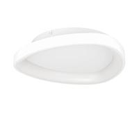 Eglo Lámpara de techo LED Moggiona, plafón con mando a distancia, regulable | plástico y metal blanco, luz cálida-fría, Ø 35 cm
