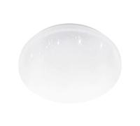 Eglo Lámpara de techo LED Pogliola-E, luz plana con efecto cristal, iluminación para pasillo y dormitorio, metal y plástico blanco, blanco neutro, Ø 31 cm