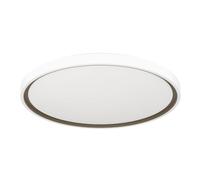 Eglo Lámpara de techo LED Semovigo, plafón redondo para cocina con Dip Switch, iluminación de oficina blanco bronce oscuro, punto de luz cálida - neutra - fría, Ø 50 cm
