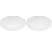 Eglo Lámpara de techo MARS, aplique de pared con 1 bombilla, lámpara de techo de acero, color blanco, vidrio blanco satinado, casquillo E27 (Paquete de 2)