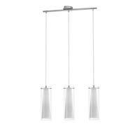 EGLO Pinto Lámpara Colgante E27, 0 W, Cromado, 72.5 x 11 x 110 cm