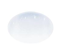 Eglo lámpara de techo Pogliola-S, diámetro 50 cm, efecto cristal, lámpara de salón de acero y plástico, lámpara de habitación infantil, de cocina y de oficina, lámpara de techo de pasillo
