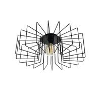 Eglo Lámpara de techo Tremedal, lámpara de salón en negro, lámpara de cocina, casquillo E27