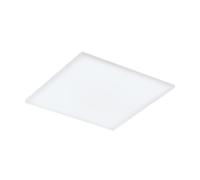 Eglo lámpara de techo Turcona, panel LED de metal y plástico, luminaria sin marco en blanco, iluminación de techo blanco cálido, luz de pasillo 60 x 60 cm