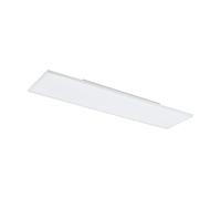 Eglo lámpara de techo Turcona, panel LED de metal y plástico, luminaria sin marco en blanco, iluminación blanco cálido, luz de pasillo 120 x 30 cm