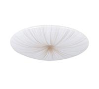 Eglo lámpara LED de techo Nieves 1, Ø 41 cm, luminaria cielo estrellado con efecto cristal, iluminador de pasillo de metal y plástico en blanco y dorado, luz para dormitorio, blanco cálido