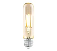 Eglo Lámpara LED E27, bombilla vintage ámbar tubular, iluminación retro, 3
