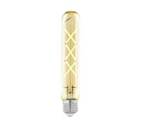 Eglo lámpara LED E27, luz ámbar vintage en forma de tubo, iluminación retro, 4 vatios, equivale a 33 vatios, 360 lúmenes, blanco cálido, 2200 Kelvin, bombilla Edison T30, diámetro 3 cm