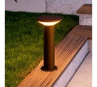 EGLO Lámpara sobremuro LED Rigosa, negra, altura 35 cm, metal True