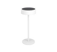 EGLO Lámpara solar de mesa LED para exteriores, batería inalámbrica | regulable, metal en blanco, blanco cálido, blanco neutro, blanco frío, IP54