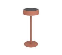 EGLO Lámpara solar de mesa LED para exteriores, batería inalámbrica | regulable, metal en rojo, blanco cálido, blanco neutro, blanco frío, IP54