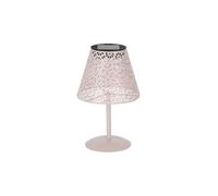 Eglo Lámpara solar de mesa para exterior Z_Solar, artefacto con panel, unidad de luz metálica rosa, punto de luz cálida
