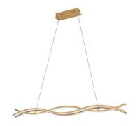 Eglo Lasana 4 Lámpara de techo colgante LED ondeada, para comedor, metal | aspecto de madera, blanco cálido