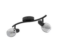 Eglo LB19 Pollica, Lámpara de pared, 2 bombillas E14, color negro