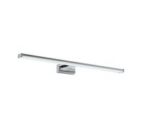 Eglo LED Aplique de Pared Pandella 1, Lámpara de Espejo LED de Aluminio y Plástico, Lámpara de Baño en Cromo, Plata, Blanco, Lámpara LED para Zona Húmeda luz neutra, IP44, L 60 cm