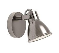 Eglo LED Aplique de pared Seras, lámpara de techo industrial, foco de techo | de metal, lámpara de salón en níquel antiguo, lámpara de pasillo, foco con bombilla GU10, luz cálida