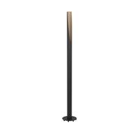 EGLO Lámpara de pie LED Barbotto en aspecto negro/roble