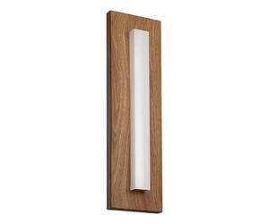 Eglo LED Binetto Aplique para exteriores, iluminación exterior de pared, lámpara de pared rectangular para exteriores, de metal con aspecto de madera, blanco cálido, IP44