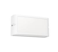 EGLO LED Camarada Aplique para exteriores, iluminación exterior de pared, lámpara de pared rectangular para exteriores, de metal en blanco, blanco frío, IP54