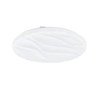 Eglo LED Deckenleuchte Benariba, 1-flammige Wandlampe | Deckenlampe aus Stahl und Kunststoff in Weiß, Wohnzimmerlampe, warmweiß, Ø 44 cm