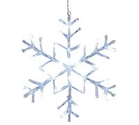 Eglo LED decoración de ventana colgante Antarctica, adorno suspendida copo de nieve, luz decorativa, acero, plástico en blanco, transparente, foco fría IP44