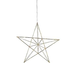 Eglo LED decoración navideña con estrella decorativa para colgar | adorno colgante de Navidad con temporizador, adorno de ventana de metal en latón, luz cálida