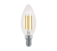 EGLO LED E14 regulable, bombilla vela clásica, lámpara LED retro, 3 | 5 W (equiv. 32 W), 350 lúmenes, luz cálida 2700 K, bombilla Edison C35, Ø 3,5 cm