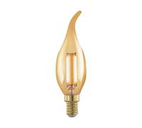 EGLO LED E14 regulable, bombilla vela vintage dorada para iluminación retro