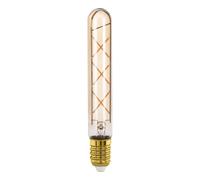 Eglo LED E27, bombilla ámbar vintage en forma de bastón, tubo de luz para iluminación retro, 4 vatios (equivalente a 32 vatios), 350 lúmenes, blanco cálido, 2200k, Edison T30, Ø 3 cm