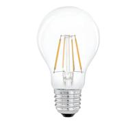 Eglo LED E27, bombilla clásica, bombilla para luz retro, 4 vatios (equivalente a 32 vatios), 350 lúmenes, blanco cálido, 2700k, Edison A60, Ø 6 cm