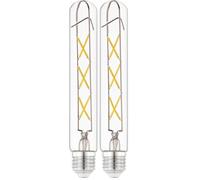 Eglo LED E27, bombilla en forma de varilla, luz para iluminación retro, 4 vatios (equivalente a 40 vatios), 470 lúmenes, blanco cálido, 2700k, Edison T30, Ø 3 cm (Paquete de 2)