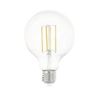 Eglo LED E27, bombilla Globe classic, luz para iluminación retro, 8 vatios (equivalente a 75 vatios), 1055 lúmenes, blanco cálido, 2700k, Edison G95, Ø 9,5 cm