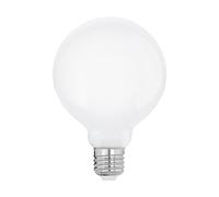 EGLO LED E27, bombilla Globe Milky, 7 vatios (equivalente a 60 vatios), 806 lúmenes, luz blanca cálida, 2700k, bulbo G95, Ø 9,5 cm