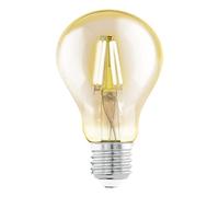 Eglo LED E27 Bombilla led, bombilla vintage color ámbar, iluminación retro, 4 vatios, 320 lúmenes, LED E27 blanco cálido, 2200 Kelvin, luz LED, bombilla Edison A75, diámetro 7,5 cm