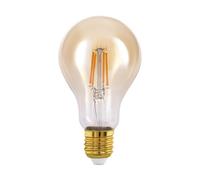 Eglo LED E27, bombilla vintage ámbar, luz para iluminación retro, 4 vatios (equivalente a 32 vatios), 350 lúmenes, blanco cálido, 2200k, Edison A75, Ø 7,5 cm